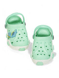 Dinosaur Applique Anti-Slip Clogs - Green