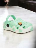 Ice Green Applique Anti-Slip Clogs - Green