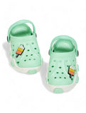 Ice Green Applique Anti-Slip Clogs - Green
