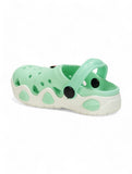 Smily Applique Anti-Slip Clogs - Green