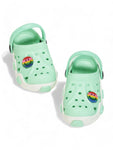 Smily Applique Anti-Slip Clogs - Green