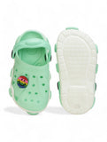 Smily Applique Anti-Slip Clogs - Green