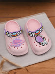 Space Astronaut Applique Anti-Slip Clogs - Pink