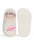 Space Astronaut Applique Anti-Slip Clogs - Cream