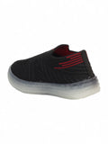 Casual Slip On Shoes With Led Light - Black