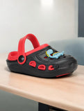 Dinosaur Applique Anti-Slip Clogs - Black