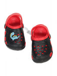 Dinosaur Applique Anti-Slip Clogs - Black