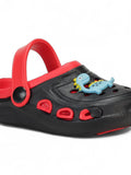 Dinosaur Applique Anti-Slip Clogs - Black