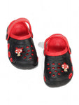 Mushroom Applique Anti-Slip Clogs - Black