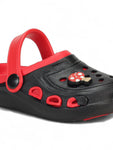 Mushroom Applique Anti-Slip Clogs - Black