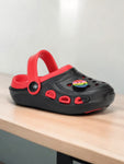 Smily Applique Anti-Slip Clogs - Black