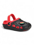 Smily Applique Anti-Slip Clogs - Black