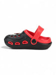 Smily Applique Anti-Slip Clogs - Black