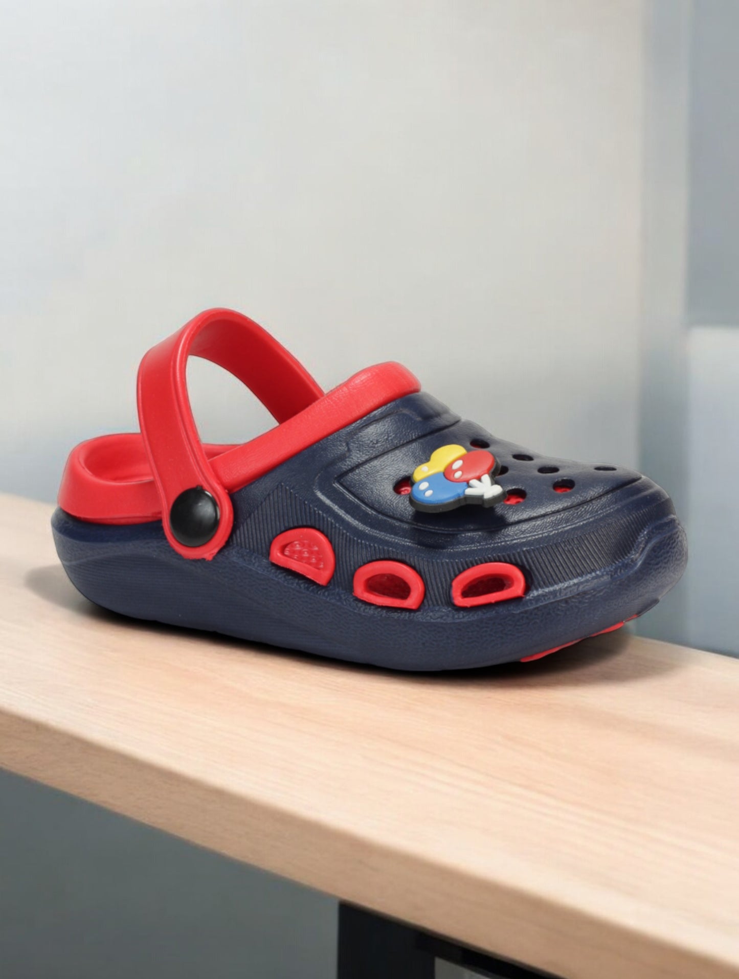 Balloon Applique Anti-Slip Clogs - Navy Blue