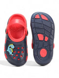 Dinosaur Applique Anti-Slip Clogs - Navy Blue
