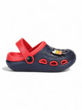 Ice Navy Blue Applique Anti-Slip Clogs - Navy Blue