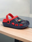 Smily Applique Anti-Slip Clogs - Navy Blue