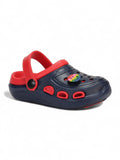 Smily Applique Anti-Slip Clogs - Navy Blue