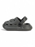 Marble Look Ice Cream Applique Anti-Slip Clogs - Grey