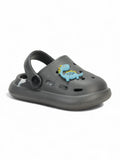Marble Look Dinosaur Applique Anti-Slip Clogs - Grey