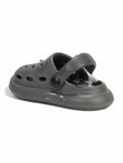 Marble Look Dinosaur Applique Anti-Slip Clogs - Grey
