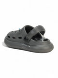 Marble Look Dinosaur Applique Anti-Slip Clogs - Grey