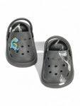 Marble Look Dinosaur Applique Anti-Slip Clogs - Grey