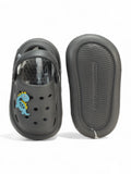 Marble Look Dinosaur Applique Anti-Slip Clogs - Grey