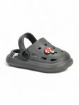 Marble Look Mushroom Applique Anti-Slip Clogs - Grey