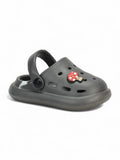 Marble Look Mushroom Applique Anti-Slip Clogs - Grey