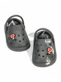 Marble Look Mushroom Applique Anti-Slip Clogs - Grey