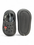 Marble Look Mushroom Applique Anti-Slip Clogs - Grey