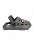 Marble Look Mushroom Applique Anti-Slip Clogs - Grey
