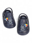 Marble Look Balloon Applique Anti-Slip Clogs - Navy Blue