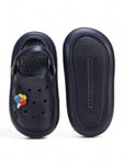 Marble Look Balloon Applique Anti-Slip Clogs - Navy Blue