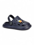 Marble Look Ice Cream Applique Anti-Slip Clogs - Navy Blue