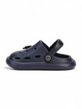 Marble Look Ice Cream Applique Anti-Slip Clogs - Navy Blue