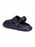 Marble Look Ice Cream Applique Anti-Slip Clogs - Navy Blue