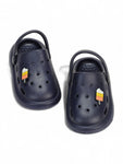 Marble Look Ice Cream Applique Anti-Slip Clogs - Navy Blue