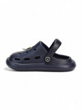 Marble Look Hot Air Balloon Applique Anti-Slip Clogs - Navy Blue