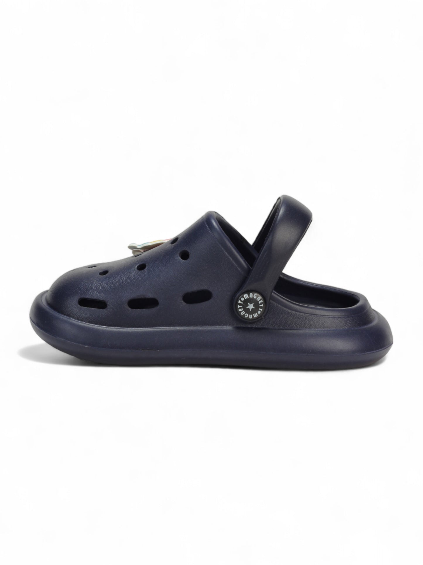 Marble Look Unicorn Applique Anti-Slip Clogs - Navy Blue