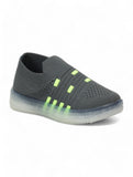 Casual Slip On Shoes With Led Light - Grey