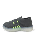 Casual Slip On Shoes With Led Light - Grey