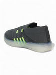 Casual Slip On Shoes With Led Light - Grey