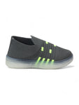 Casual Slip On Shoes With Led Light - Grey