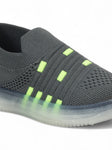 Casual Slip On Shoes With Led Light - Grey