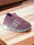 Casual Slip On Shoes With Led Light - Purple