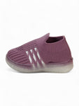 Casual Slip On Shoes With Led Light - Purple