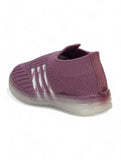 Casual Slip On Shoes With Led Light - Purple