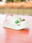 Rabbit Applique Anti-Slip Clogs - Cream